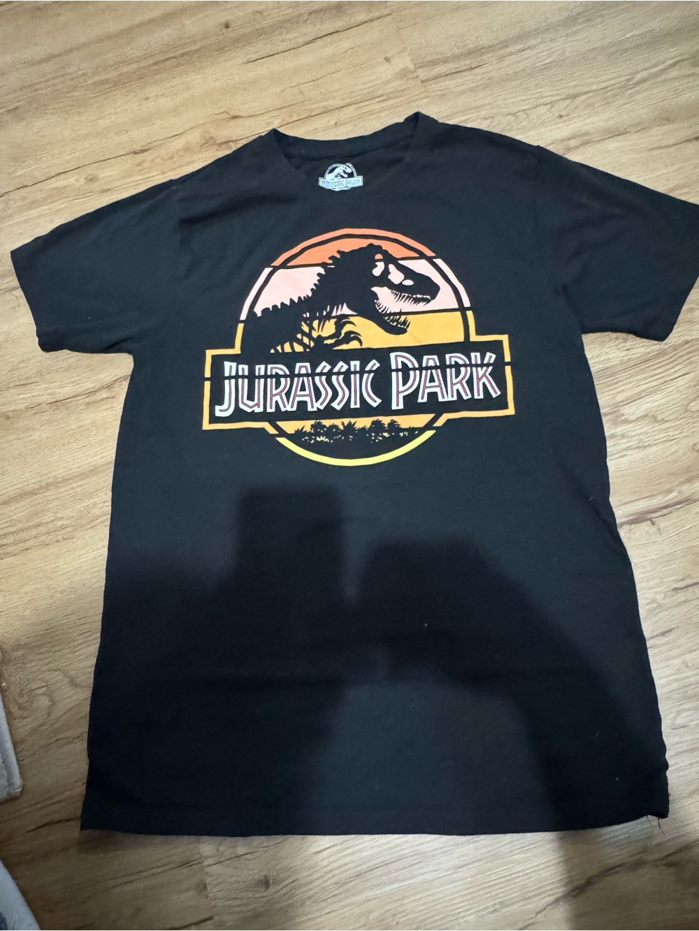 Jurassic Park Men's Graphic Tee Short Sleeve Black Shirt T-Shirt Sz M
